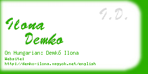 ilona demko business card